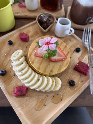 Sweet potato pancakes   at Pure Vegan Heaven in Koh Samui