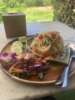 Papaya salad   at Pure Vegan Heaven in Koh Samui