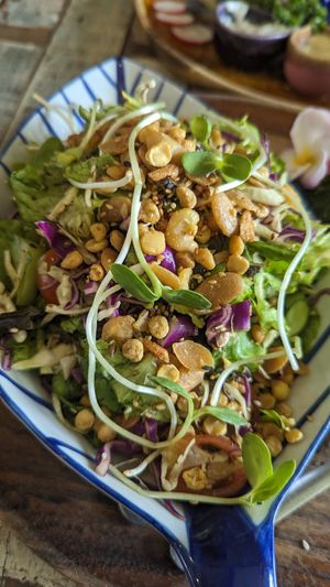Burmese salad at Pure Vegan Heaven in Koh Samui