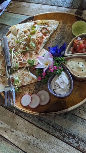 Avocado quesadilla at Pure Vegan Heaven in Koh Samui