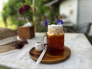 Thai ice tea  at Pure Vegan Heaven in Koh Samui