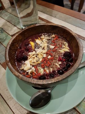 Dessert bowl at Pure Vegan Heaven in Koh Samui