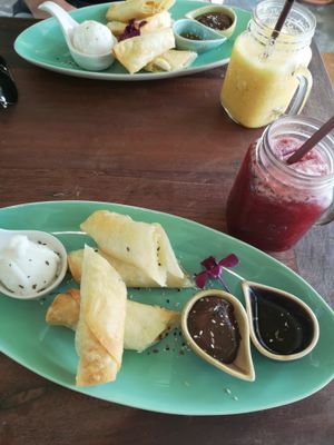 banana fritters at Pure Vegan Heaven in Koh Samui