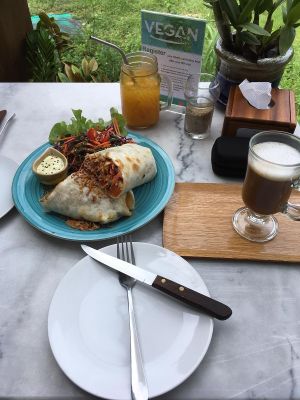 Breakfastburrito*lovelytaste* at Pure Vegan Heaven in Koh Samui
