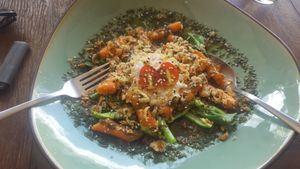 Süßkartoffel Gnocchi. Etwas sehr ölig at Pure Vegan Heaven in Koh Samui