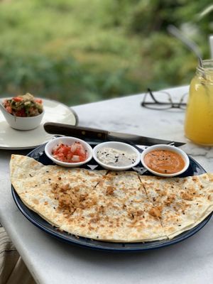Quesadillas at Pure Vegan Heaven in Koh Samui