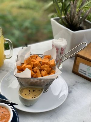 Garlic sweetpotato at Pure Vegan Heaven in Koh Samui