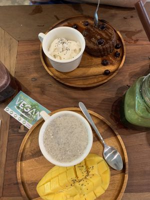 VERY yummy desserts!!!! at Pure Vegan Heaven in Koh Samui