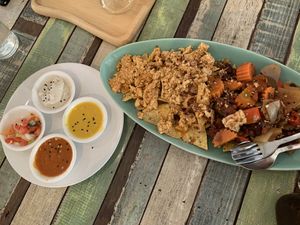 Vegan corn nachos  at Pure Vegan Heaven in Koh Samui