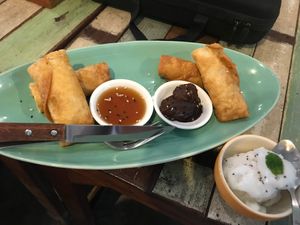 Banana fritters.  at Pure Vegan Heaven in Koh Samui