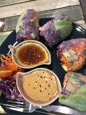 Summer rolls.  at Pure Vegan Heaven in Koh Samui