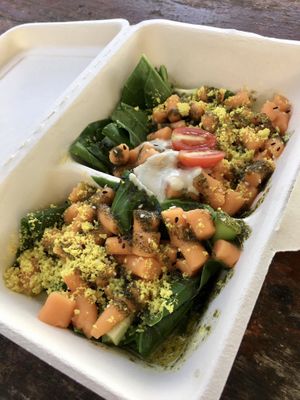 Sweet potato gnocchi at Pure Vegan Heaven in Koh Samui