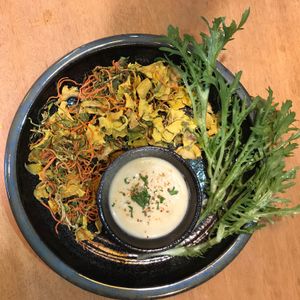 Vegan fries whith peanuts mayonnaise  at The Sky Over Dalat in Da Lat