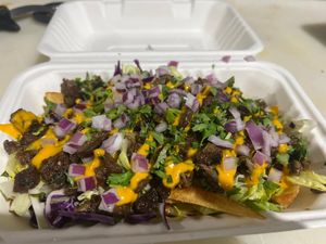 Beyond steak fries  at La Chancleta de Maíz in Isabela