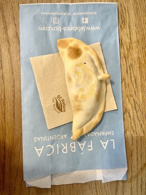 Dry vegan empanada  at La Fábrica - Empanadas Argentinas - Carrer del Call in Barcelona