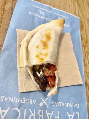 Dry vegan empanada  at La Fábrica - Empanadas Argentinas - Carrer del Call in Barcelona