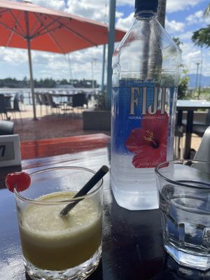 Mango Daiquiri & Fiji Water  at Indigo in Nadi