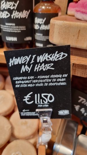 Note: some products contain honey! Not all vegan at LUSH in Haarlem