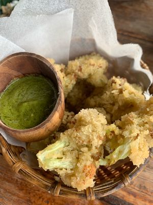Cauliflower wings - soooooooo yummy  at Shelter Cafe in Seminyak