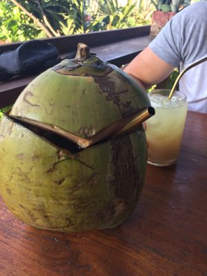 Coconut and ginger beer  at Shelter Cafe in Seminyak