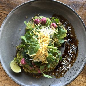 Avo toast at Shelter Cafe in Seminyak