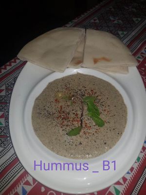 Vegan HUMMUS Platter+100g
serve with 1 pita. at The Pharaoh's Restaurant in Vientiane