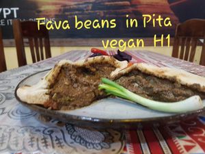 Fava Beans (FUL MEDAMES)
      Pounded Fava beans cooked with vegetables and tahini Sauce.
 at The Pharaoh's Restaurant in Vientiane