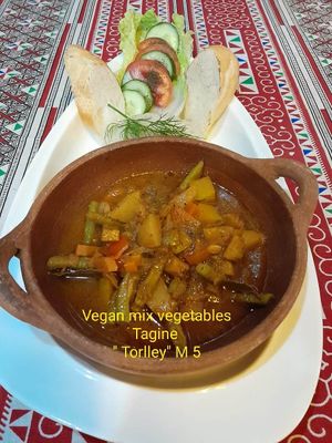 M5. TORLEY Tagine
Mix vegetables stew in tomato sauce.
 at The Pharaoh's Restaurant in Vientiane