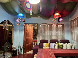 Upstairs seating   at The Pharaoh's Restaurant in Vientiane