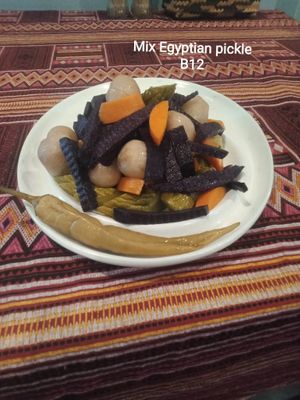Mix of Pickled Vegetables in special Egyptian sour spices  at The Pharaoh's Restaurant in Vientiane