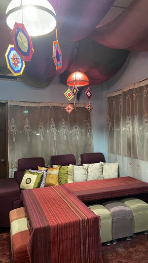 Upstairs  at The Pharaoh's Restaurant in Vientiane