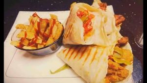  Egyptian Crepe  Vegetarian 50,000 KIP (mix vegetables with mix olives ,mayo and cheese)served with French fries + 1 sweet crepe Fri 9 Nov till Sun 11 Nov
 at The Pharaoh's Restaurant in Vientiane