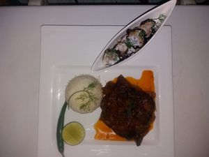 Moussaka ( Vegan) (fried and backed Eggplant with Tomato sauce) with layers of Potato.
Served with
* Egyptian white rice
* Pita Bread 
Only for 60,000 Fri 15 till Sat 16 Feb 2019 at The Pharaoh's Restaurant in Vientiane