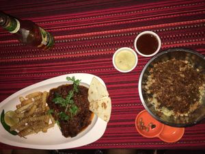 Mussaka & kosher bowl  at The Pharaoh's Restaurant in Vientiane