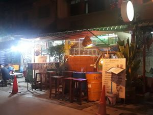 Outside at The Pharaoh's Restaurant in Vientiane