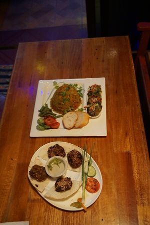 Amazing falafel at The Pharaoh's Restaurant in Vientiane