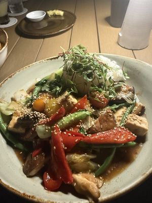 Tofu stir fry  at Japengo in Lahaina