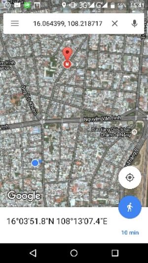 Location on current map is inaccurate. The blue dot indicates the actual location. at Thien Duyen in Da Nang