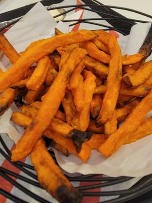Sweet potato air fries at Flipside in London