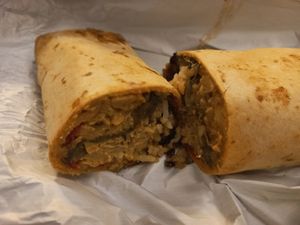 Chipotle burrito at Flipside in London