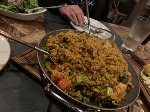 Vegan paella  at Our Harvest in Fenwick Island