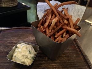 Frites with vegan ranch at Our Harvest in Fenwick Island