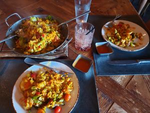 Very Generous Vegan Paella!!! at Our Harvest in Fenwick Island