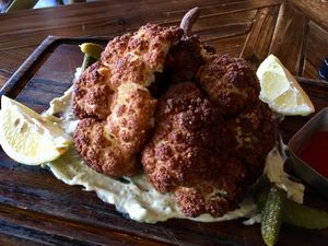 Kentucky fried cauliflower  at Our Harvest in Fenwick Island