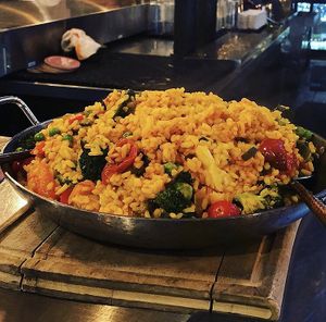 Vegan paella at Our Harvest in Fenwick Island