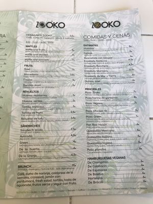 menu3 at Zooko in Oviedo