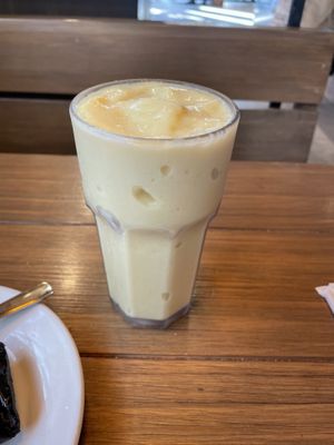 Frappe strawberry and mango   at Ah Cacao in Playa Del Carmen