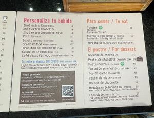 Menú   at Ah Cacao in Playa Del Carmen