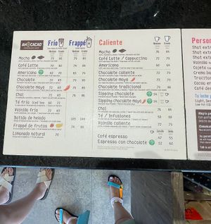 Menú   at Ah Cacao in Playa Del Carmen