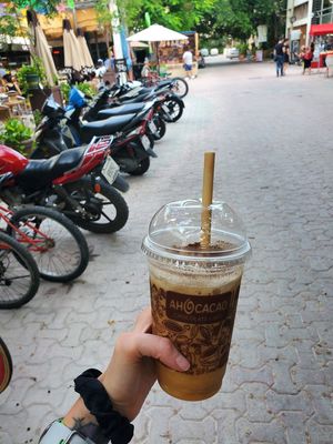 Soy frappe at Ah Cacao in Playa Del Carmen